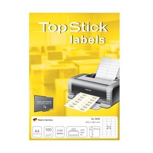 TOP STICK Universal-Etiketten, 200 x 95 mm, weiß, 100 Blatt