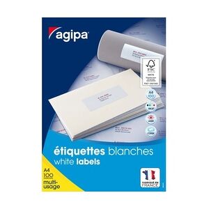 agipa Universal-Etiketten, 70 x 31 mm, weiß, rechteckig