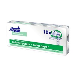 1-PACK 50x Toilettenpapier weiß Recycling 2-lagig Professional Comfort 200 Blatt