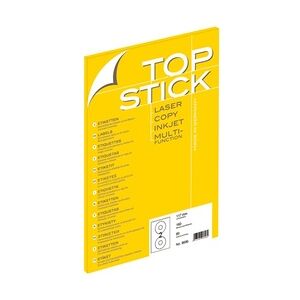 TOP STICK CD/DVD-Etiketten, Durchmesser: 117 mm, weiß