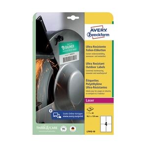 Avery Zweckform Ultra-Resist. Folien-Etiketten, 63,5x33,9 mm