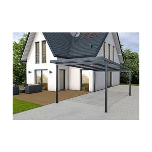 Gutta Premium Carport 309,4 x 562 cm, anthrazit, PC weiß opal 16 mm