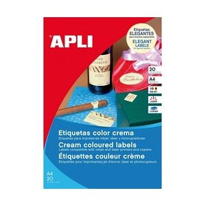 agipa Universal-Etiketten oval, 63,5 x 42,3 mm, creme