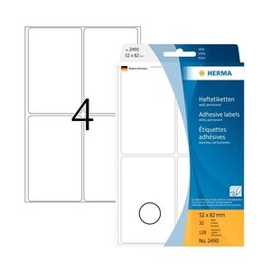 HERMA Vielzweck-Etiketten, 52 x 82 mm, weiß, Großpackung