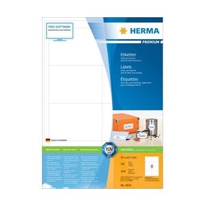 HERMA Universaletiketten, permanent, 96,5x67,7mm, 1600 Stück, weiß