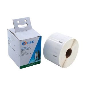 G&G Premium Etiketten 32 x 57 mm, kompatibel zu Dymo 11354/S0722540, schwarz auf weiß, Packung = 1000 Etiketten