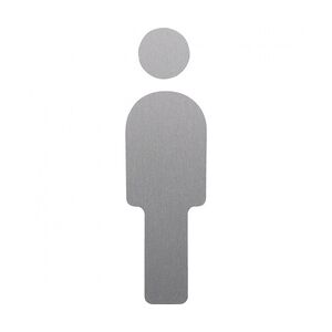 Dreifke® Schild   Piktogramm WC-Herren, ASR A4.1, Aluminium, selbstklebend, 1,5mm, Höhe 150mm