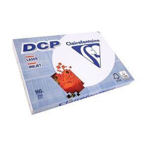 Clairefontaine DCP Kopierpapier, DIN A3, 160g/qm, für Vollfarbdrucke, satiniert, weiß, Weißegrad: 170 CIE