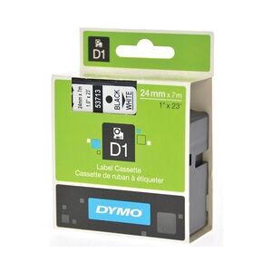 Dymo D1 Schriftbandkassette schwarz/weiß, 24 mm x 7 m