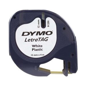 Dymo LetraTag Schriftbandkassette, Kunststoff, 12 mm x 4 m