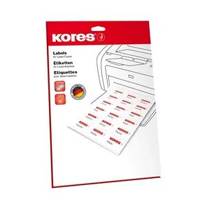 Kores Folien-Etiketten, 63,5 x 33,9 mm, transparent