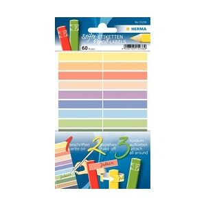 HERMA Stifte-Etiketten - Namensaufkleber für Buntstifte 10 x 46 mm, 60 Etiketten, selbstklebend