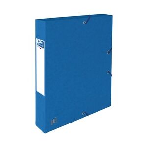 HAMELIN Sammelbox, DIN A4, 40mm, 425g, blau 3 Einschlagklappen, Gummiband,
