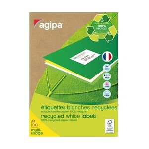 agipa Recycling Vielzweck-Etiketten, 210 x 297 mm, weiß
