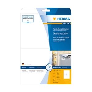 HERMA Inkjet Folien-Etiketten, 210 x 297 mm, wetterfest