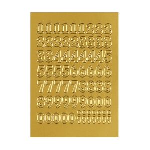 HERMA Zahlen 4184 Prismaticfolie 12mm 0-9 gold 66 St./Pack.