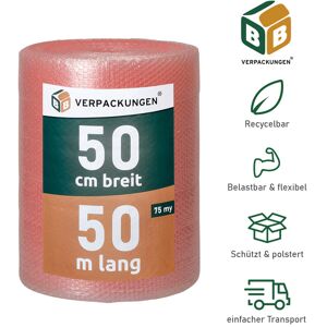 BB-VERPACKUNGEN GMBH 2 x Luftpolsterfolie (0,5 x 50 m) 3-lagig 75 my Antistatisch Schutzfolie Noppen Versandfolie Polster Verpacken Knallfolie Transport BB-Verpackungen