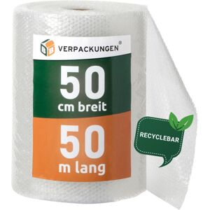 BB-VERPACKUNGEN GMBH 2 x Luftpolsterfolie (0,5 x 50 m) 3-lagig 75 my Schutzfolie Noppen Versandfolie Polster Verpacken Knallfolie Transport BB-Verpackungen