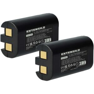 Extensilo - 2x Akku Ersatz für 3M W003688, S0895880 für Drucker Kopierer Scanner Etiketten-Drucker (1000 mAh, 7,4 v, Li-Ion)