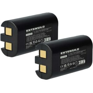 Extensilo - 2x Akku kompatibel mit Rhino 5200 Drucker Kopierer Scanner Etiketten-Drucker (1000 mAh, 7,4 v, Li-Ion)