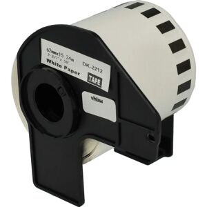 vhbw Etiketten-Rolle 62mm x 15,24m kompatibel mit Brother P-Touch QL-1050, QL-1050N, QL-1060, QL-1060N, QL-500, QL-500A Etiketten-Drucker