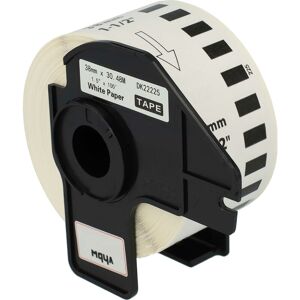 vhbw 1x Etiketten-Rolle mit Halter 38mm x 30,48m (1 Etikette) kompatibel mit Brother PT QL-1050, QL1050N, QL-1060 Etiketten-Drucker