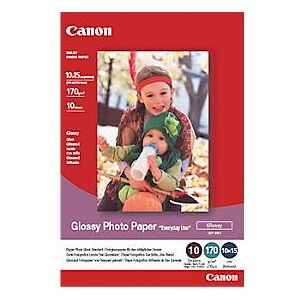 Fotoglanzpapier CANON Everyday Use Glossy GP-501, Größe 10 x 15 cm, 210 g/m², weiß, 1 Paket = 100 Blatt