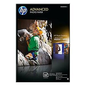 Hewlett Packard Fotopapier HP Advanced, hochglänzend, 10 x 15 cm, 100 Blatt