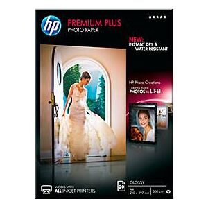 Hewlett Packard Fotopapier HP Premium Plus, glänzend, A4, 20 Blatt