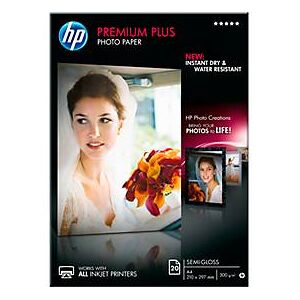 Hewlett Packard Fotopapier HP Premium Plus, seidenmatt, A4, 20 Blatt