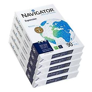 Kopierpapier Navigator Expression, DIN A3, 90 g/m², hochweiß, 1 Karton = 5 x 500 Blatt