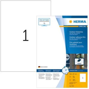 HERMA Outdoor-Etiketten Wetterfest A4 210x297 mm 40 Blätter Weiß