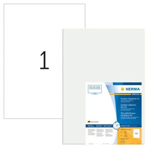 HERMA Outdoor-Etiketten A3 297x420 mm 40 Blätter Weiß