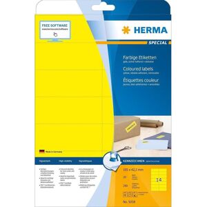 Herma Labels gul 105x37 SuperPrint 1600 stk.