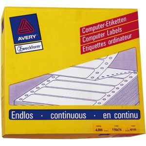 Avery 42155 Etiketter   116x74 Mm   4000 Stk.