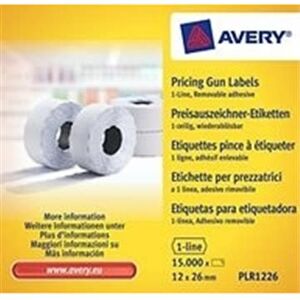 Avery Prisetiketter Aft.   12x26 Mm   Hvid