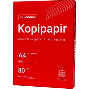 Lomax Kopipapir / Printerpapir A4/80g/500 Ark