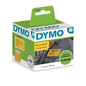 Dymo Lw Navneskilte Etiketter, 54x101 Mm, Gul