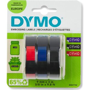 Dymo 3d Prægetape 9mm X 3m I Sort/rød/blå