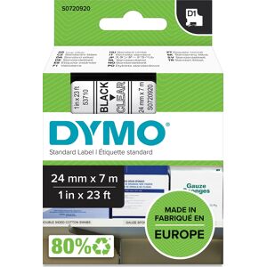 Dymo D1 Labeltape 24mm, Sort På Klar