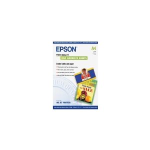 Epson Photo Quality Self Adhesive Sheets - Selv-klæbende - A4 (210 x 297 mm) - 167 g/m² - 10 stk. ark - for Expression Home HD XP-15000  Expression Premium XP-540, 6000, 6005, 900