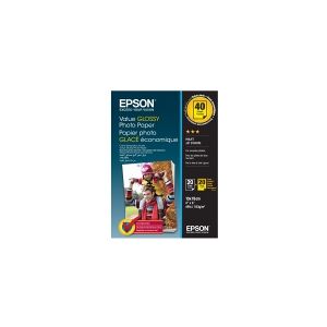Epson Value Photo Paper Glossy - Skinnende - 100 x 150 mm 20 ark fotopapir (pakke med 2) - for Expression Home HD XP-15000  Expression Premium XP-900, XP-900 Stickers