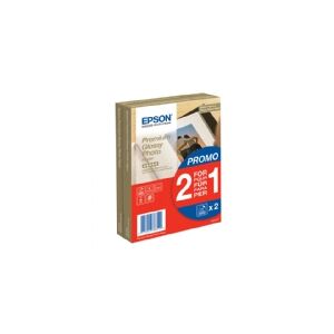 Epson Premium Glossy Photo Paper BOGOF - Skinnende - 100 x 150 mm - 255 g/m² - 40 ark fotopapir (pakke med 2) - for EcoTank ET-2650, 2750, 2751, 2756, 2850, 2851, 2856, 4750, 4850