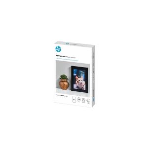 HP Advanced Glossy Photo Paper - Skinnende - 100 x 150 mm - 250 g/m² - 100 ark fotopapir - for ENVY 50XX, 76XX  ENVY Inspire 7920  Officejet 52XX, 80XX  Photosmart B110, Wireless B110
