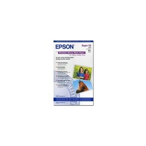 Epson Premium - Skinnende - Super A3/B (330 x 483 mm) - 255 g/m² - 20 ark fotopapir - for SureColor SC-P700, P7500, P900, P9500, T2100, T3100, T3400, T3405, T5100, T5400, T5405