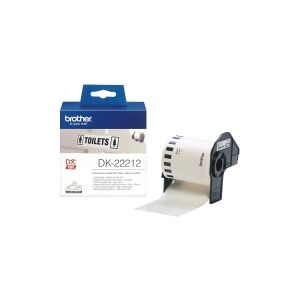 Brother DK-22212 - Permanent klæbemiddel - hvid - Rulle (6,2 cm x 15,2 m) tape - for Brother QL-1050, 1060, 1110, 500, 550, 560, 570, 580, 600, 650, 700, 710, 720, 820