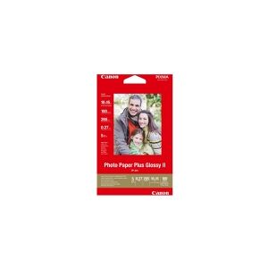 Canon Photo Paper Plus Glossy II PP-201 - Høj-skinnende - 270 micron - 102 x 152 mm - 265 g/m² - 100 ark fotopapir - for MAXIFY GX6040, GX6050, GX7040, GX7050  PIXMA G540, G550, G640, G650, TS3450, TS3451