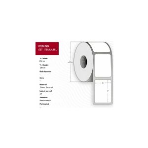 Capture - Aftageligt klæbemiddel - 69 x 29 mm 33600 etikette(r) (24 rulle(r) x 1400) etiketter - for Zebra GX420t  GK Series GK420d