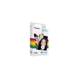 Polaroid Premium ZINK Paper - Selv-klæbende - hvid - 50.8 x 76.2 mm 30 ark fotopapir - for Polaroid Snap Instant, Snap Touch  Mint 2-in-1