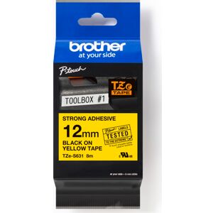 Brother Tape Tzes631, Sort/gul, 12 Mm X 8 M